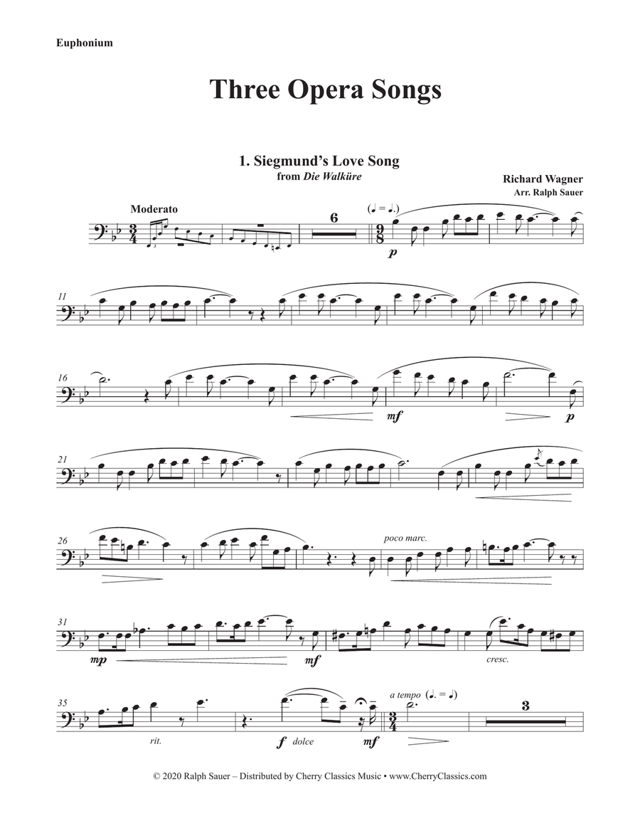 Three Opera Songs for Euphonium and Piano Euphonium scores gallery preview page 2
