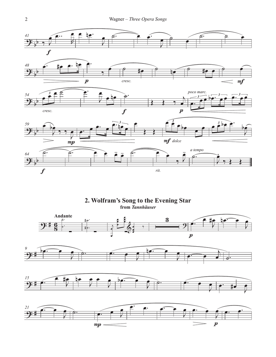 Three Opera Songs for Euphonium and Piano Euphonium scores gallery preview page 3