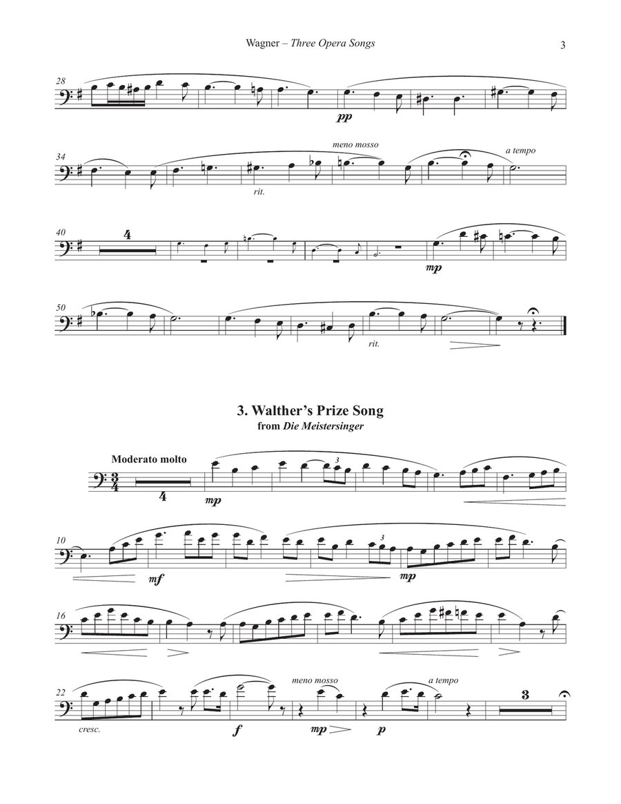 Three Opera Songs for Euphonium and Piano Euphonium scores gallery preview page 4