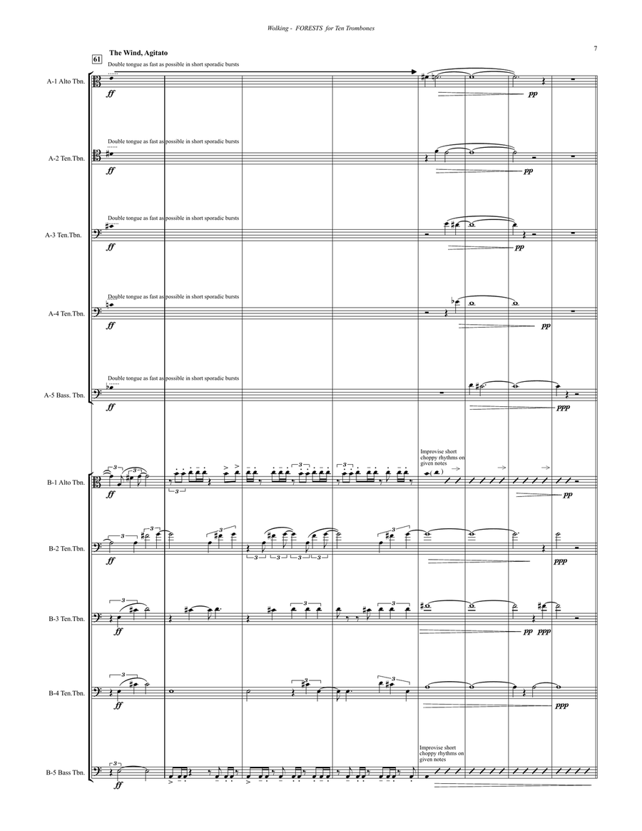 FORESTS for 10 Trombones FORESTS for 10 Trombones Trombone scores gallery preview page 4