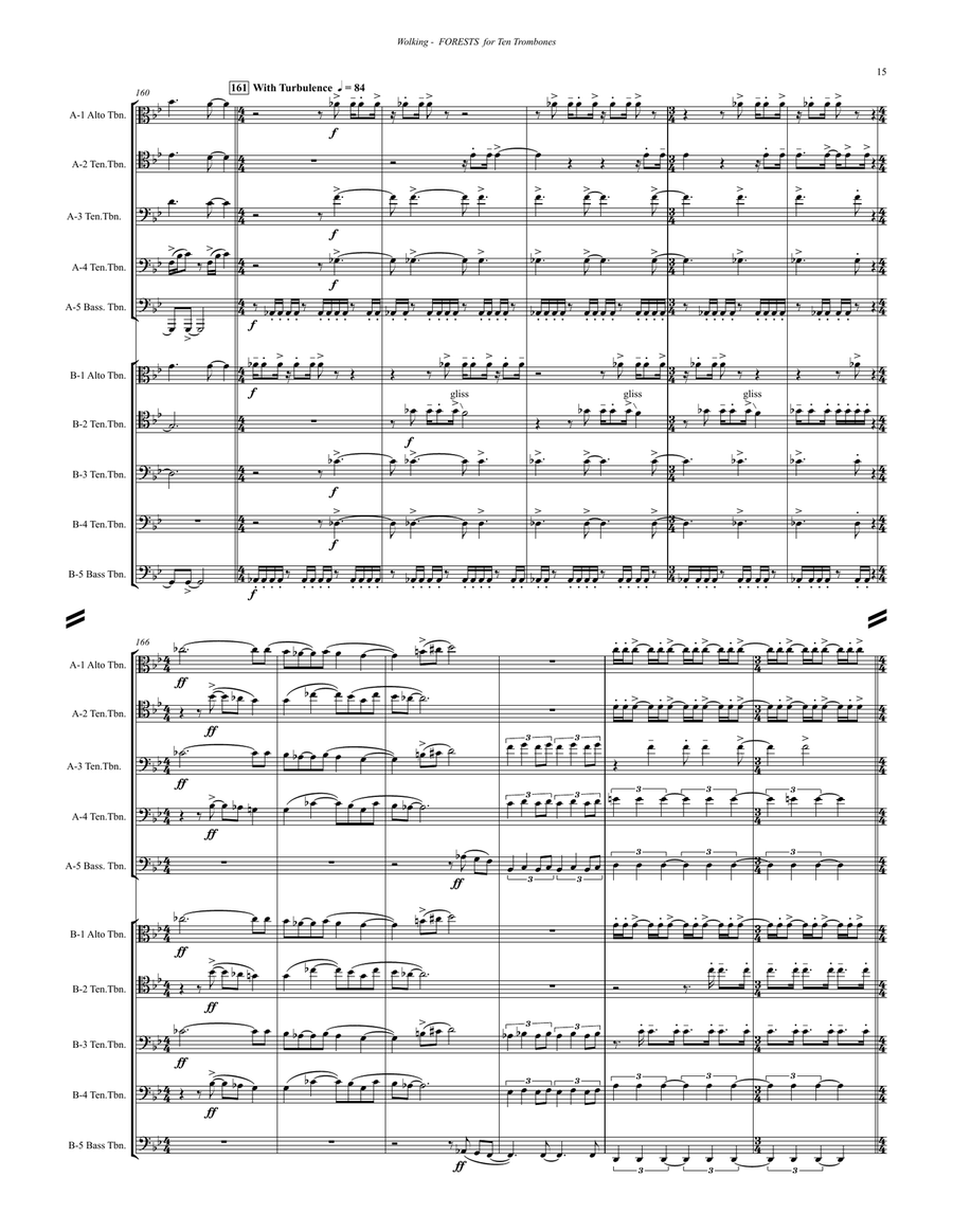 FORESTS for 10 Trombones FORESTS for 10 Trombones Trombone scores gallery preview page 6