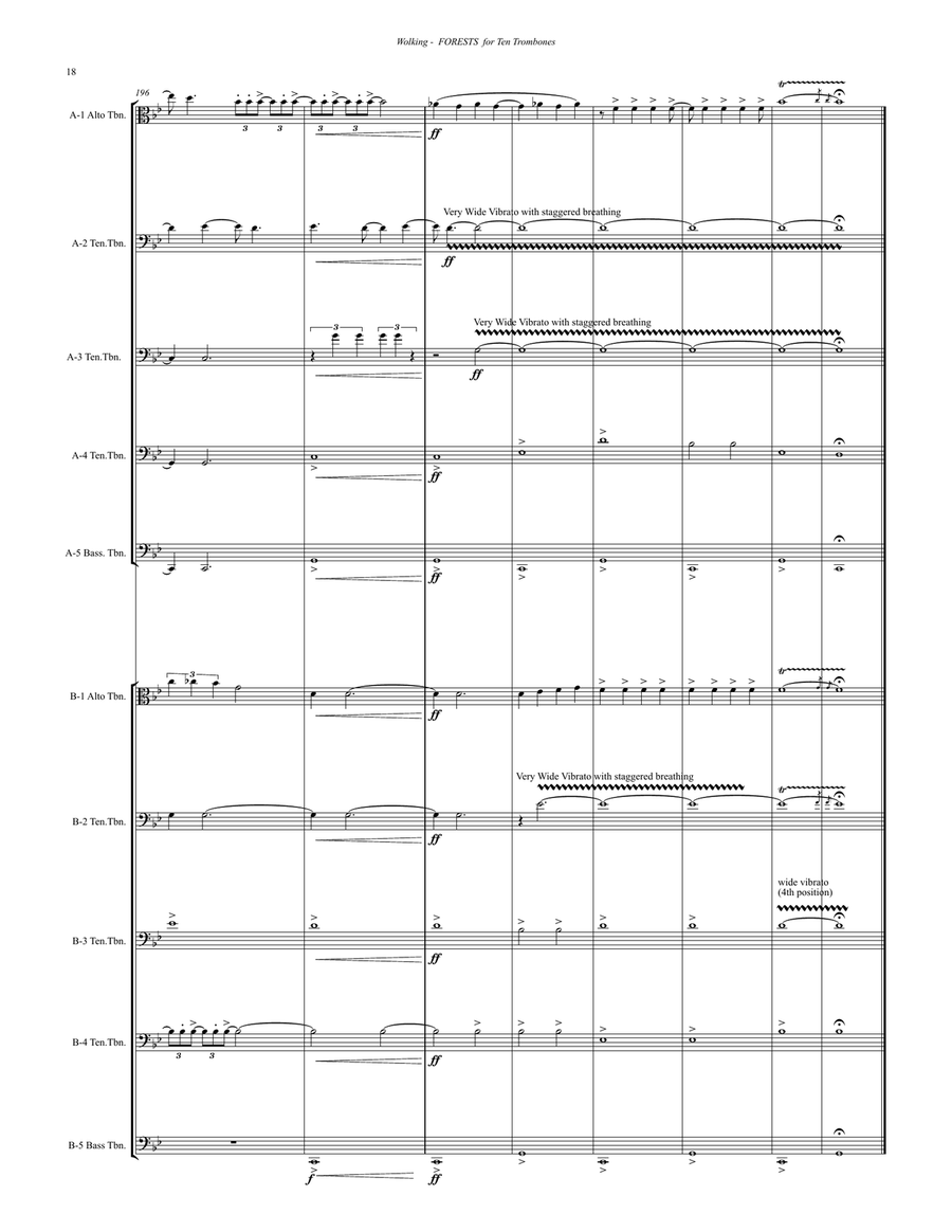 FORESTS for 10 Trombones FORESTS for 10 Trombones Trombone scores gallery preview page 7