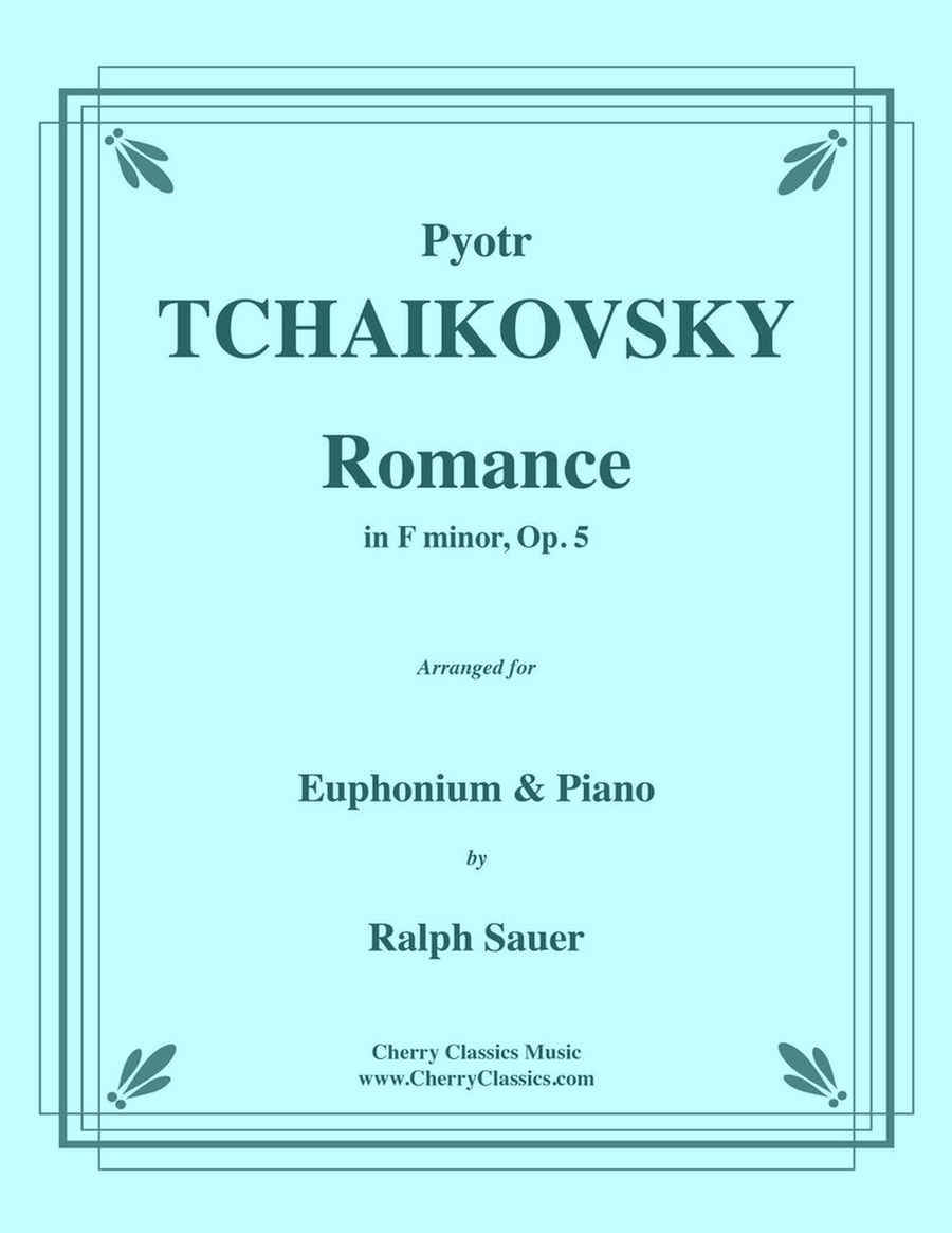Romance in F minor, Op. 5 for Euphonium and Piano Euphonium scores gallery preview page 1