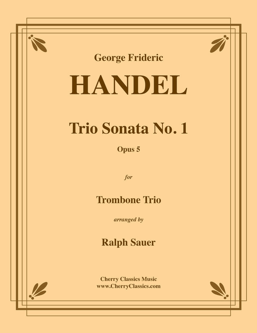 Trio Sonata Op. 5 No. 1 for Trombone Trio Trombone Trio scores gallery preview page 1