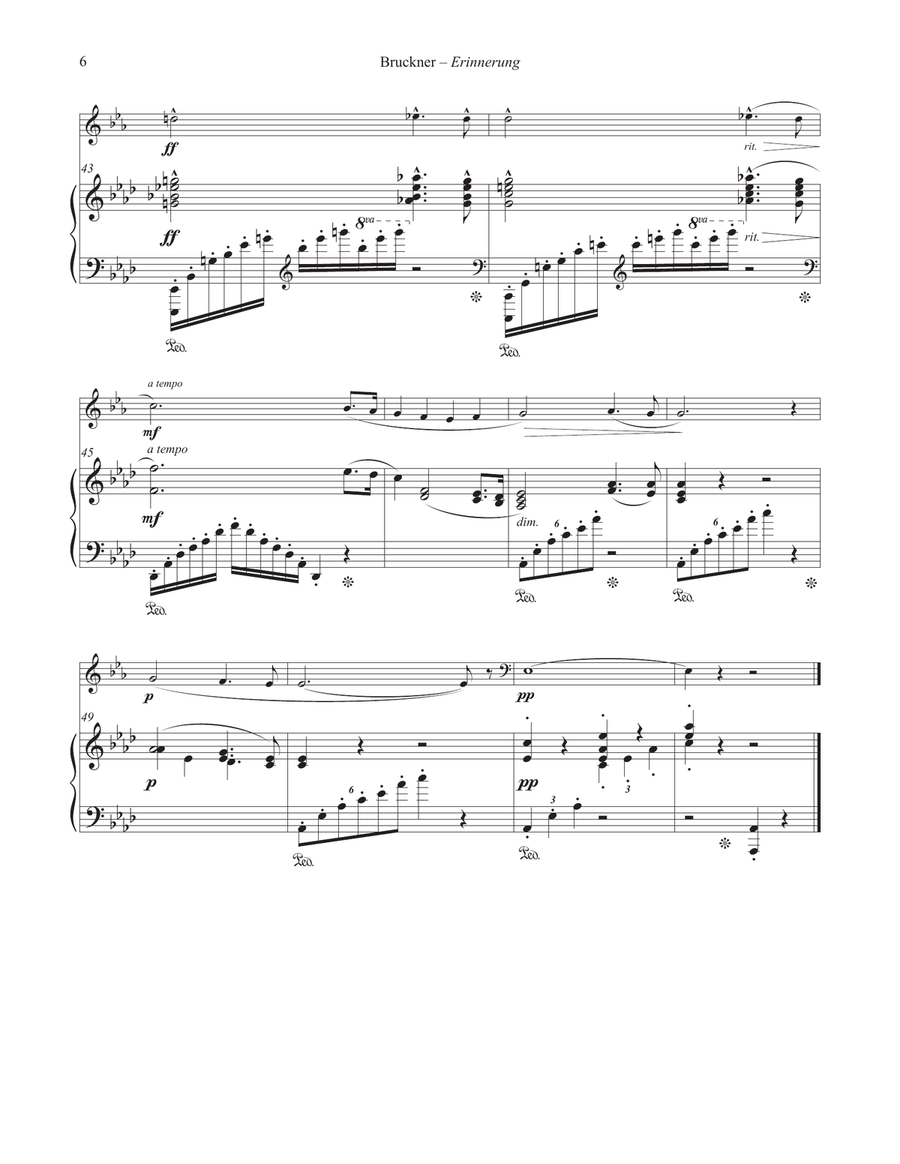 Erinnerung (Memory) for Horn and Piano Horn scores gallery preview page 4