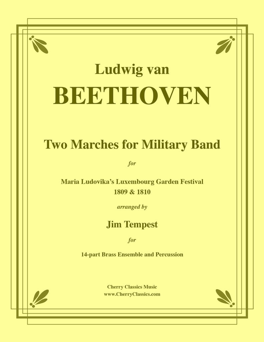 Two Marches for Military Band arranged for Brass Ensemble and Percussion Percussion scores gallery preview page 1