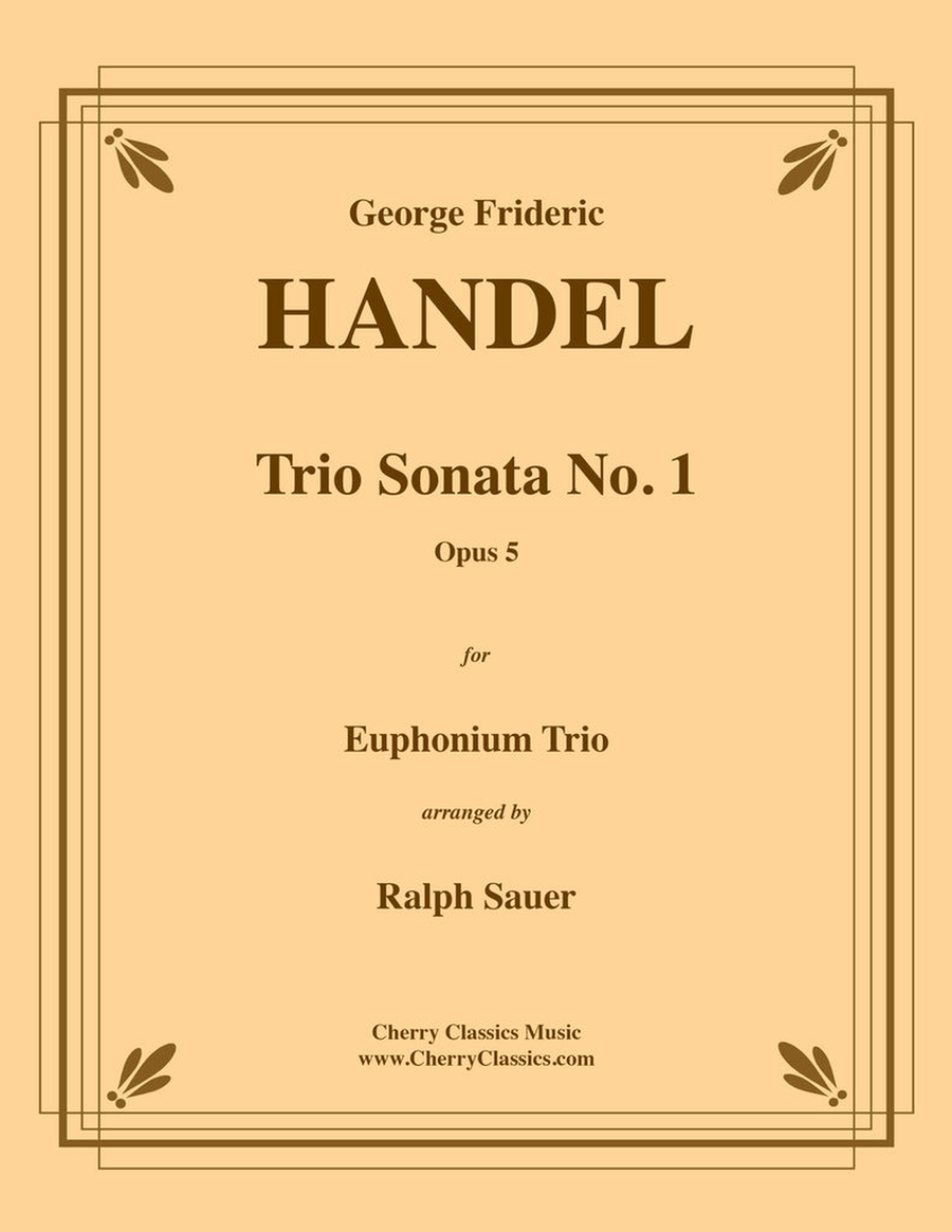 Trio Sonata Op. 5 No. 1 for Euphonium Trio Brass Trio scores gallery preview page 1