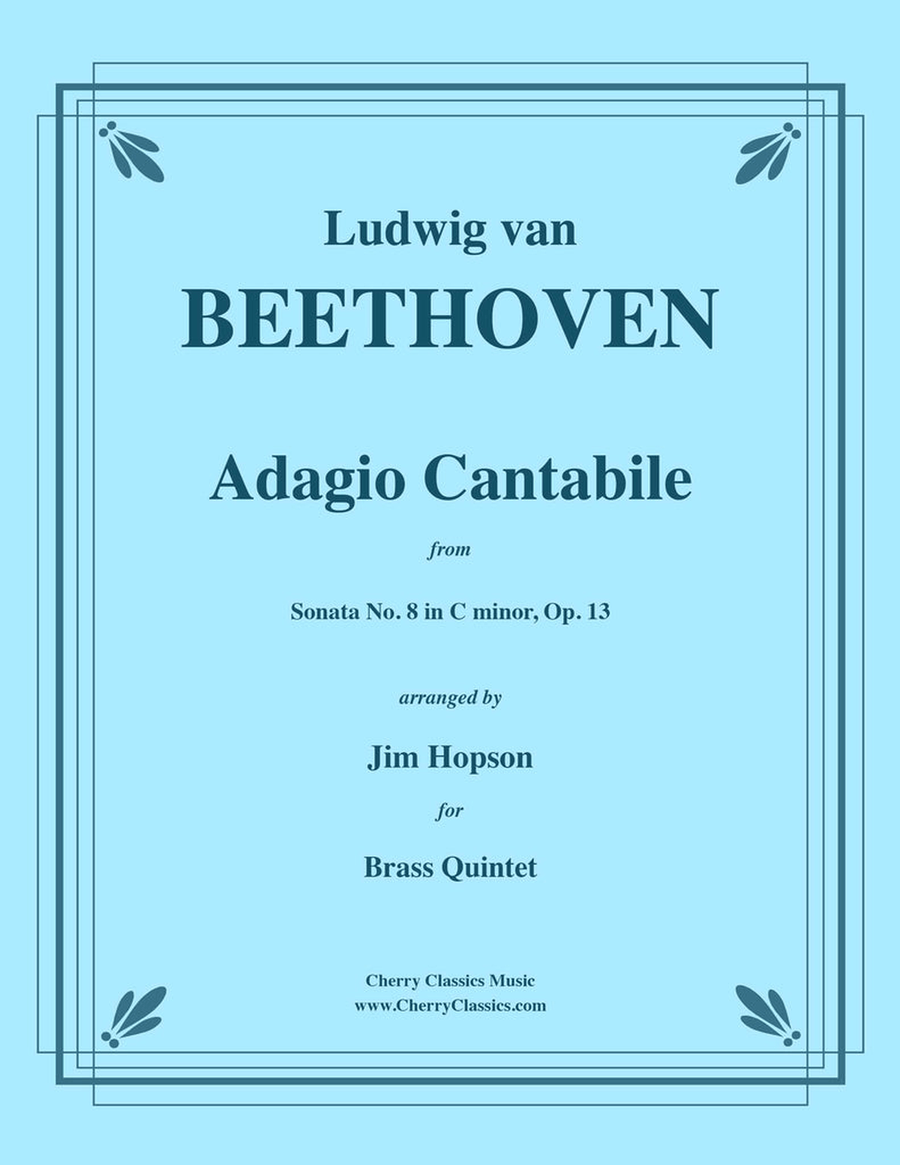 Adagio Cantabile from Sonata No. 8 in C minor for Brass Quintet Brass Quintet scores gallery preview page 1