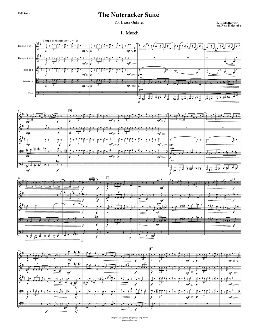 The Nutcracker Suite for Brass Quintet Brass Quintet scores gallery preview page 2