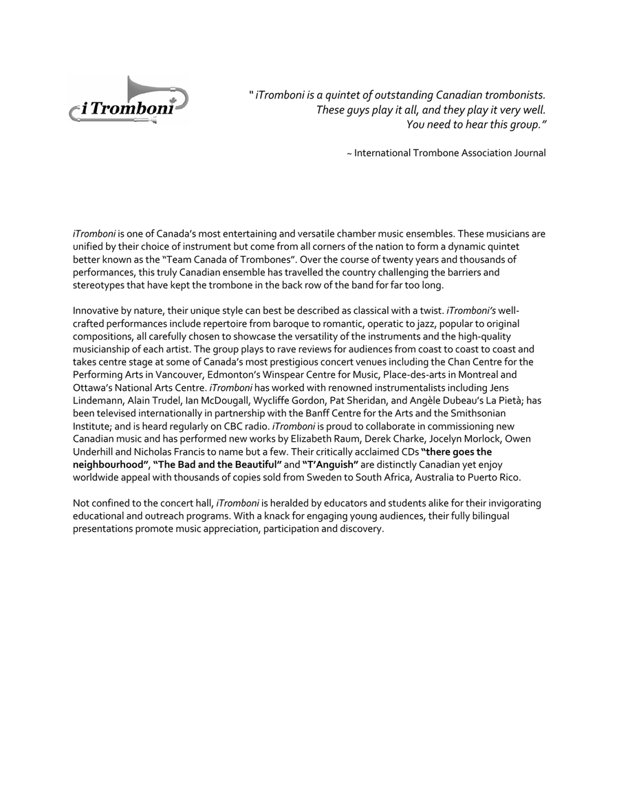 Introduction et Fandango for Trombone Quintet Trombone scores gallery preview page 2