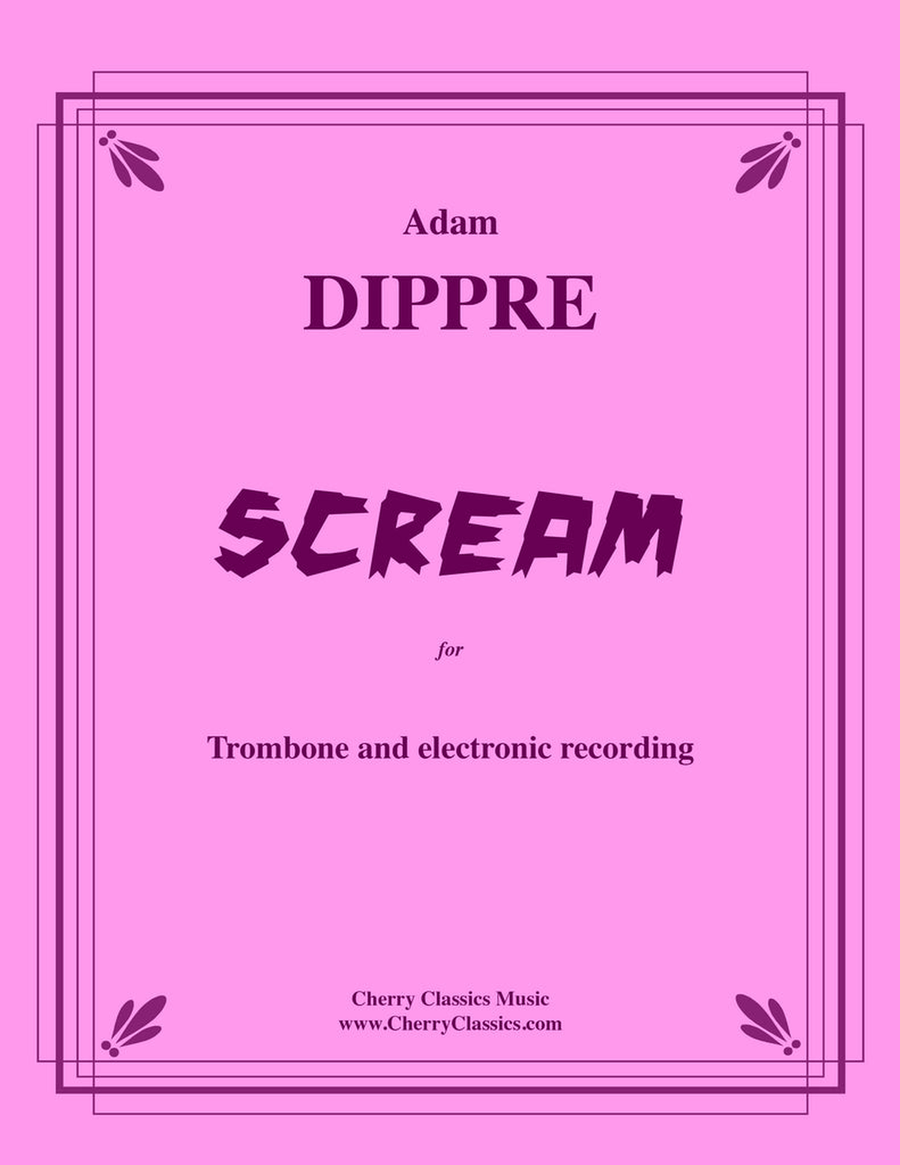 SCREAM for Trombone & electronic recording Trombone scores gallery preview page 1