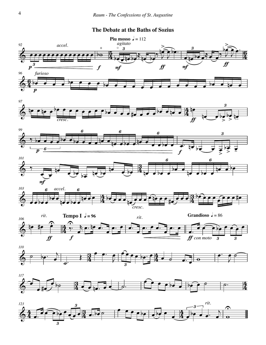 The Confessions of St. Augustine for Solo Horn A Cappella scores gallery preview page 6
