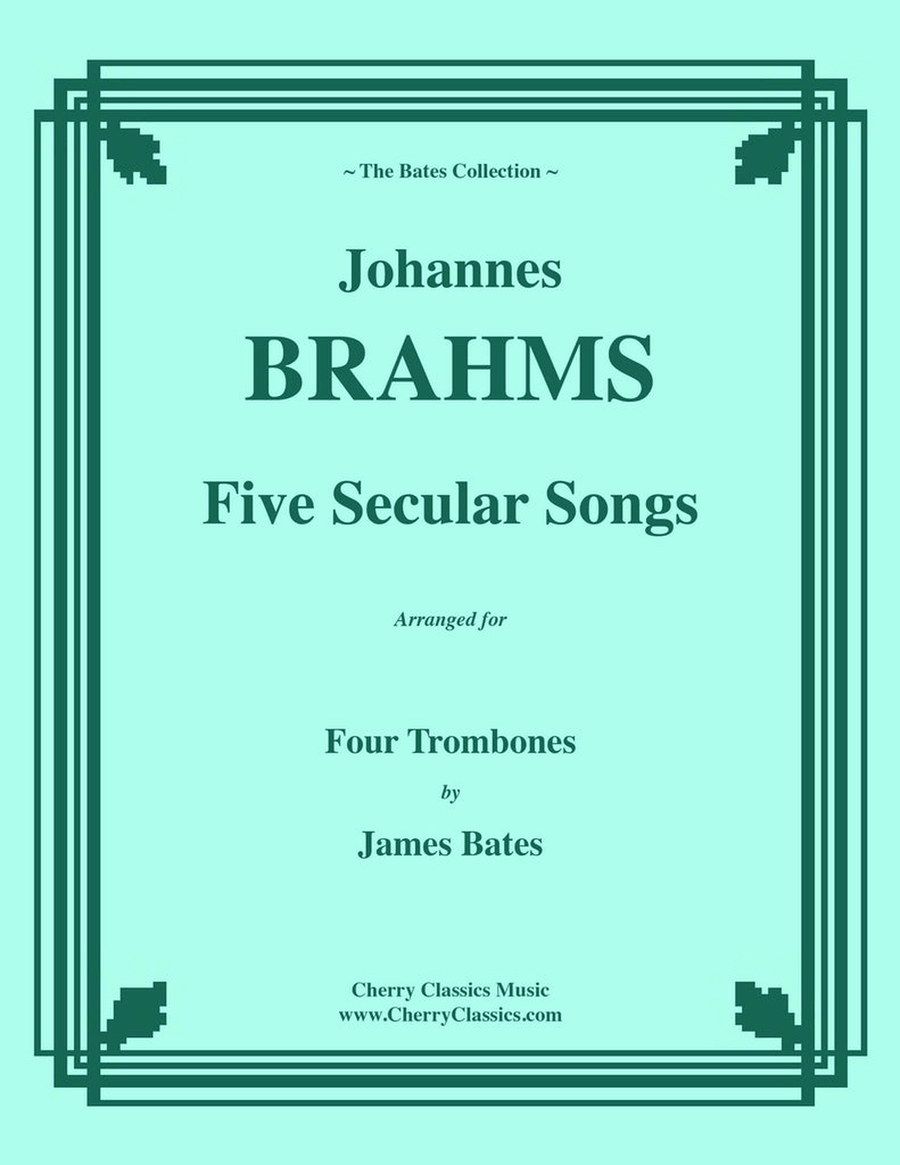 Five Secular Songs for Trombone Quartet Trombone Quartet scores gallery preview page 1
