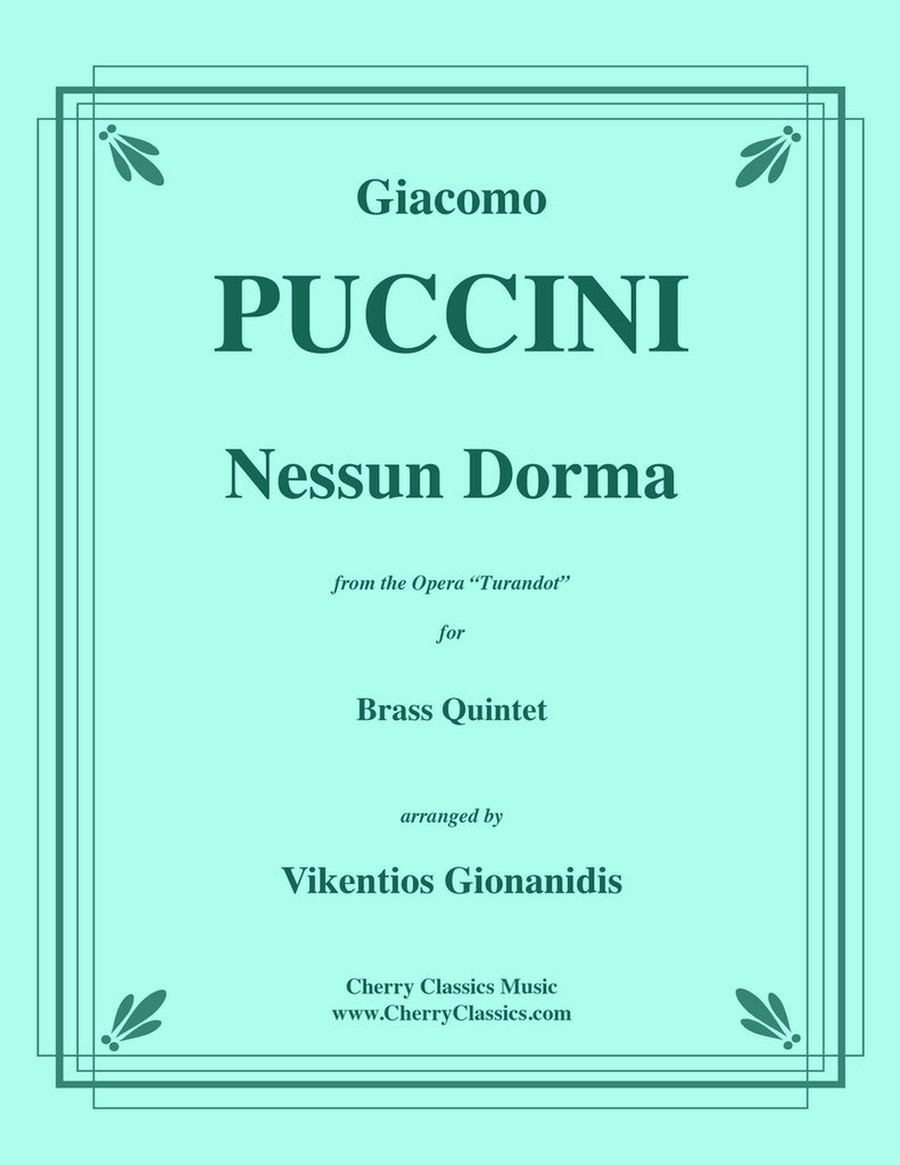Nessun Dorma from Turandot for Brass Quintet Brass Quintet scores gallery preview page 1