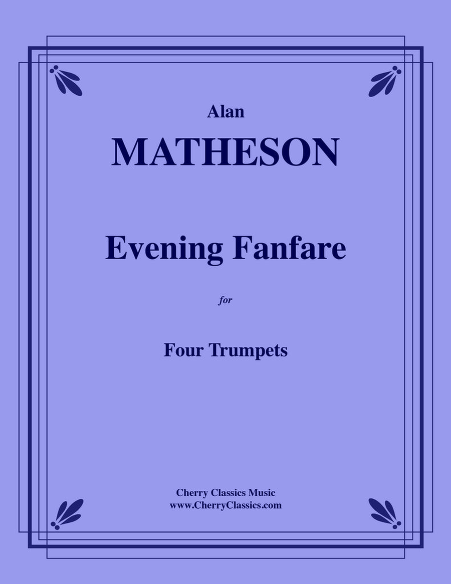 Evening Fanfare for Four Trumpets Trumpet scores gallery preview page 1