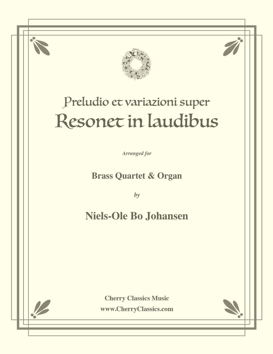 Anonymous Preludio et variazioni super Resonet in Laudibus for Brass Quartet and Organ Organ scores gallery preview page 1