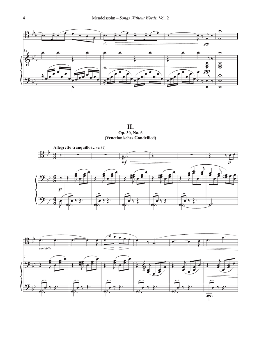 Songs Without Words for Trombone & Piano, Volume II Piano Accompaniment scores gallery preview page 3