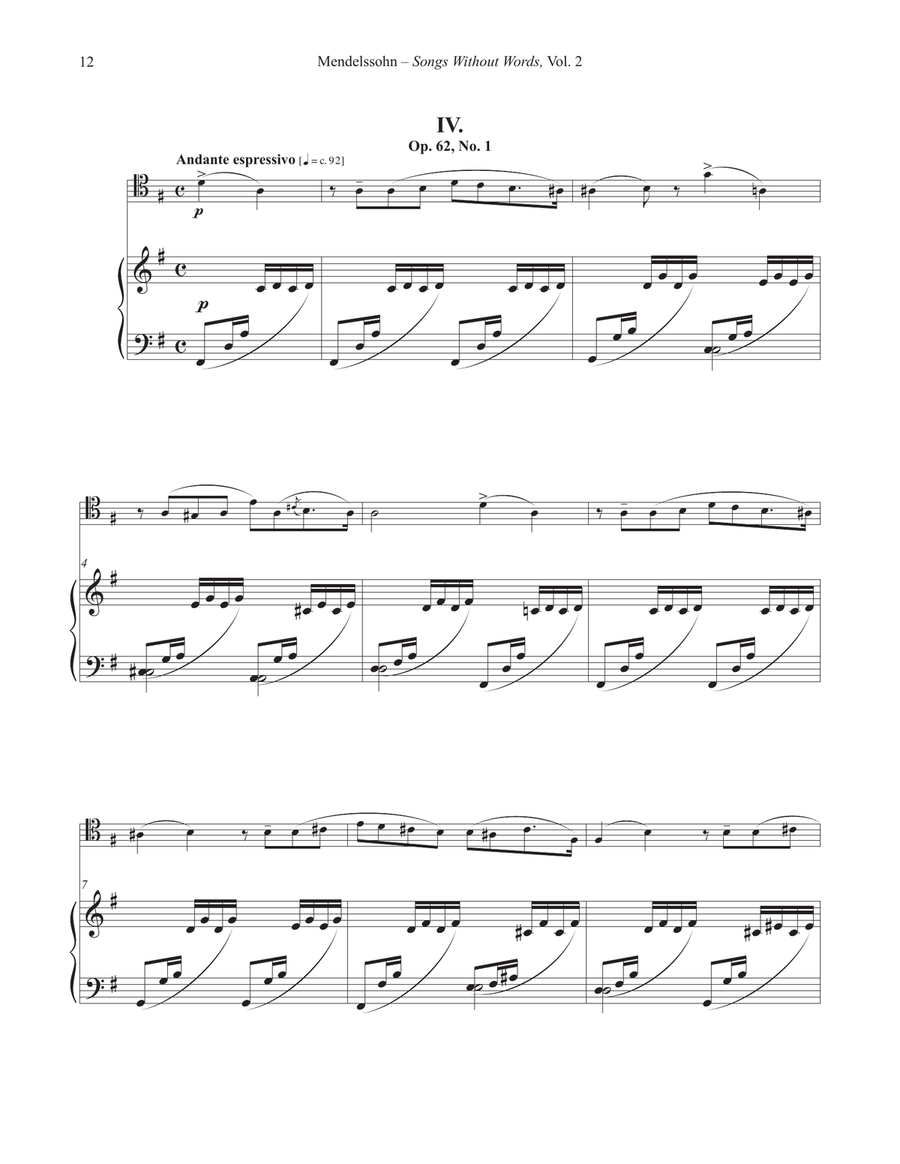 Songs Without Words for Trombone & Piano, Volume II Piano Accompaniment scores gallery preview page 5