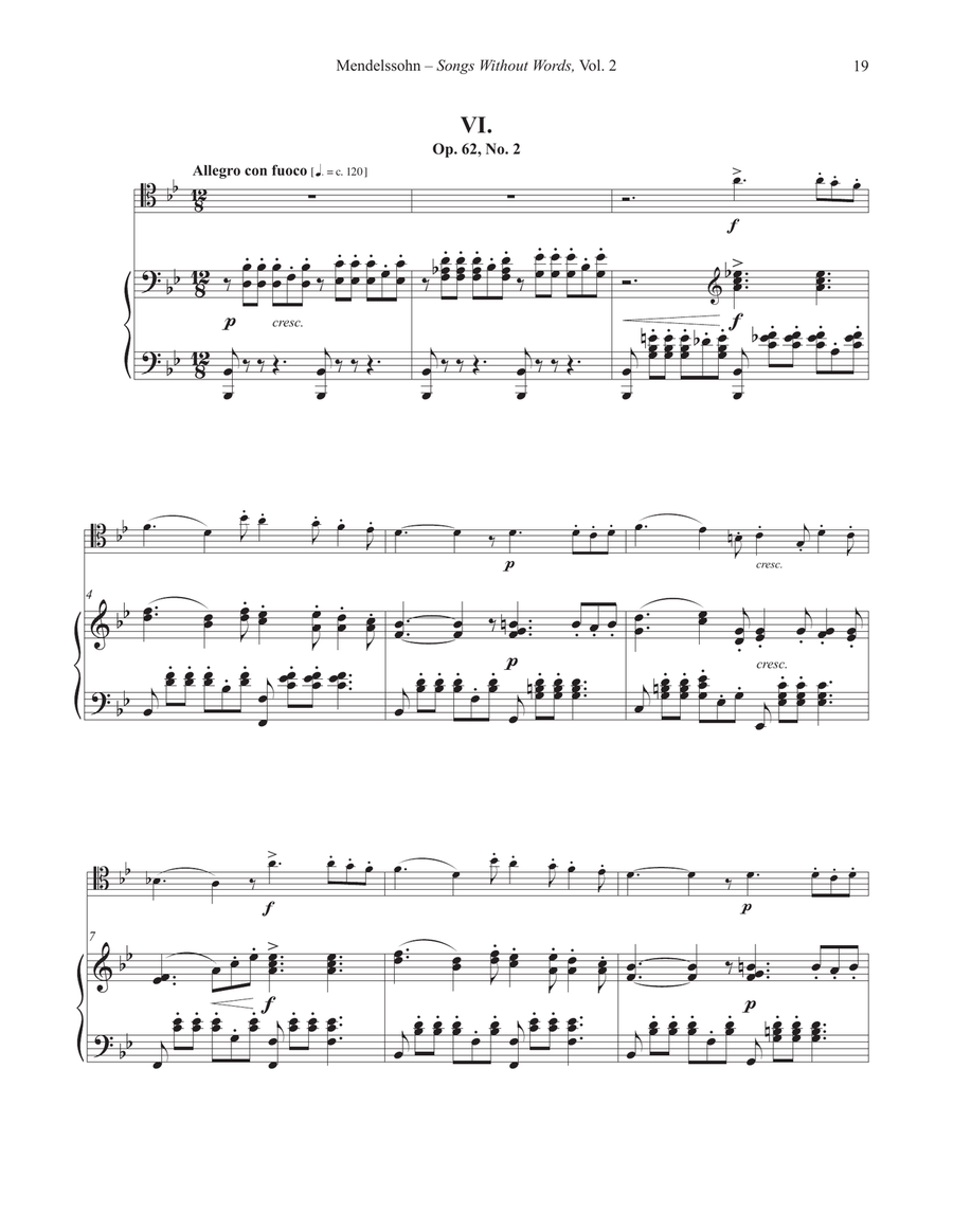 Songs Without Words for Trombone & Piano, Volume II Piano Accompaniment scores gallery preview page 7