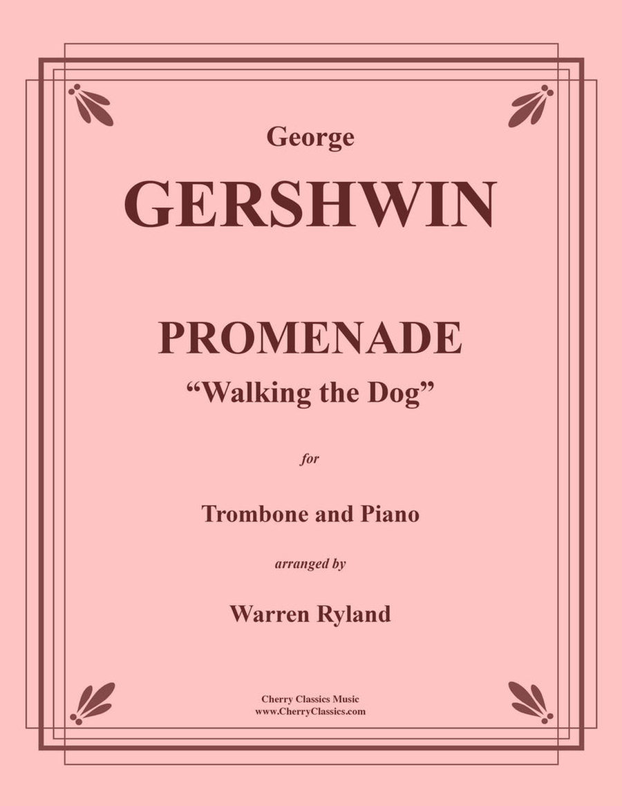 Promenade - Walking the Dog for Trombone and Piano Piano Accompaniment scores gallery preview page 1