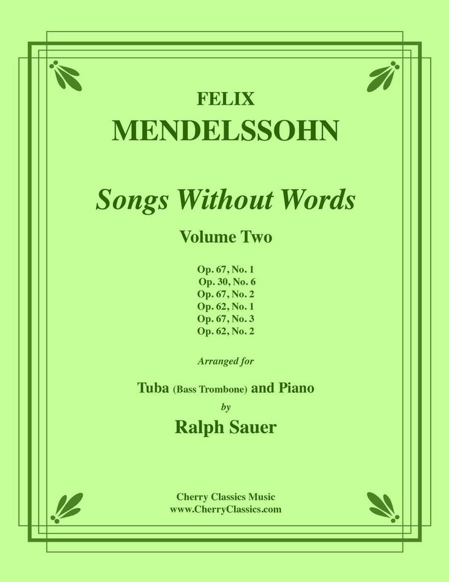 Songs Without Words for TuBone and Piano Volume II Trombone scores gallery preview page 1