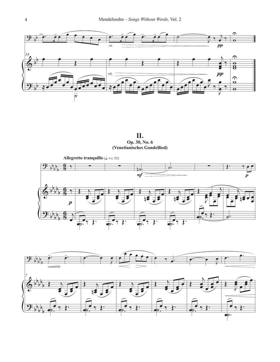 Songs Without Words for TuBone and Piano Volume II Trombone scores gallery preview page 3