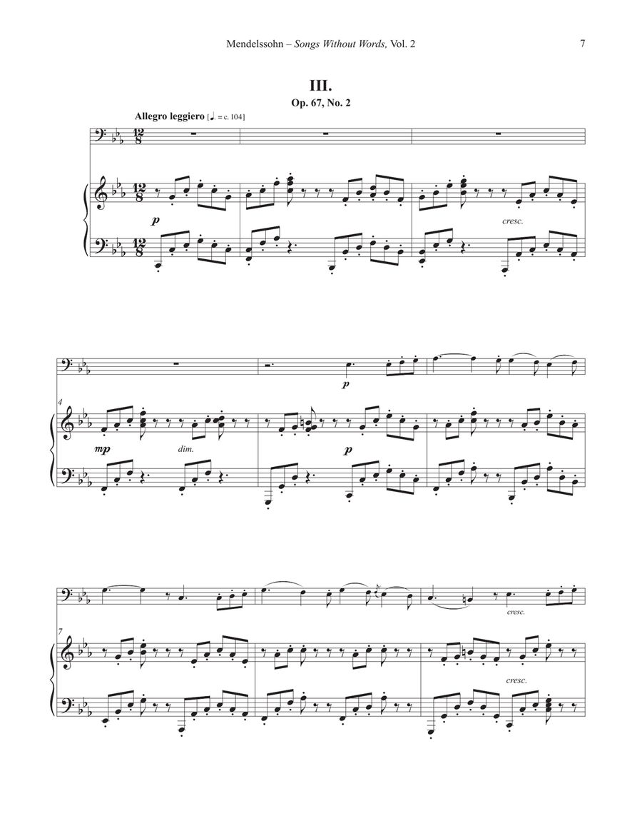 Songs Without Words for TuBone and Piano Volume II Trombone scores gallery preview page 4