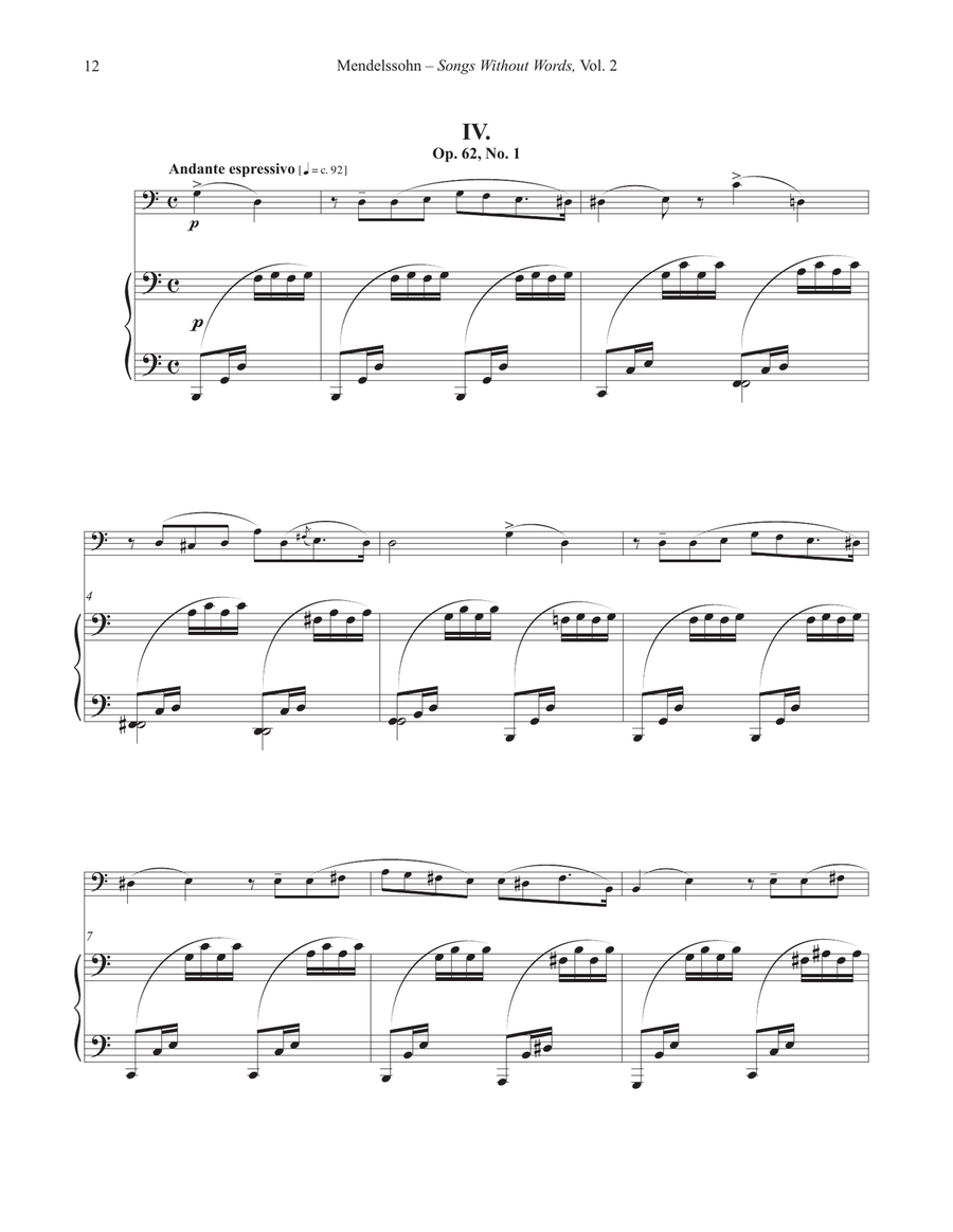 Songs Without Words for TuBone and Piano Volume II Trombone scores gallery preview page 5