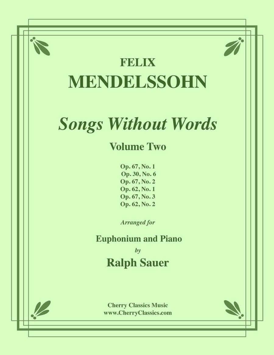 Songs Without Words for Euphonium and Piano Volume II Euphonium scores gallery preview page 1