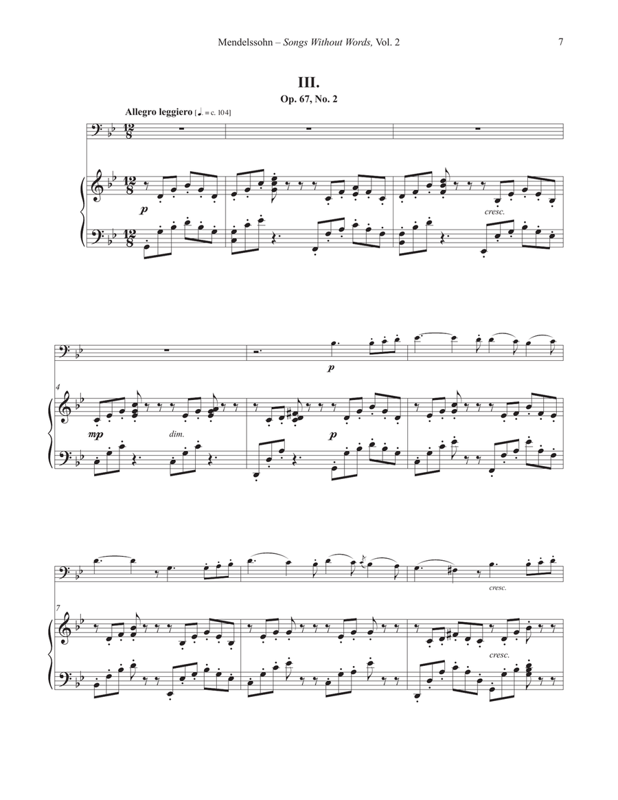 Songs Without Words for Euphonium and Piano Volume II Euphonium scores gallery preview page 4