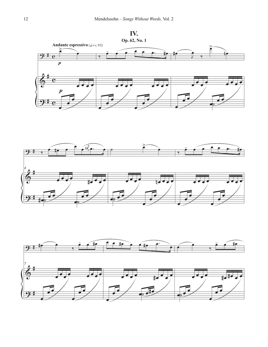 Songs Without Words for Euphonium and Piano Volume II Euphonium scores gallery preview page 5