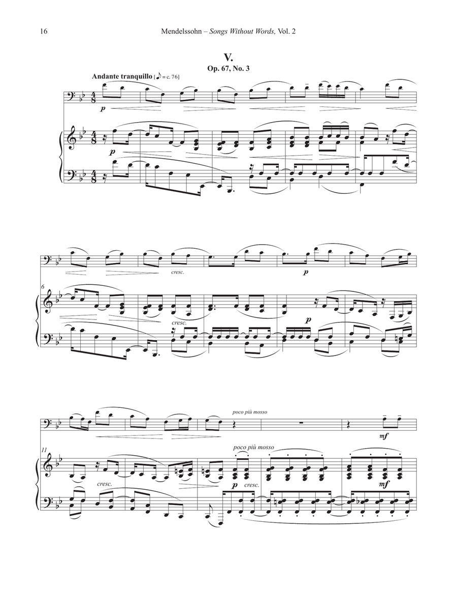 Songs Without Words for Euphonium and Piano Volume II Euphonium scores gallery preview page 6