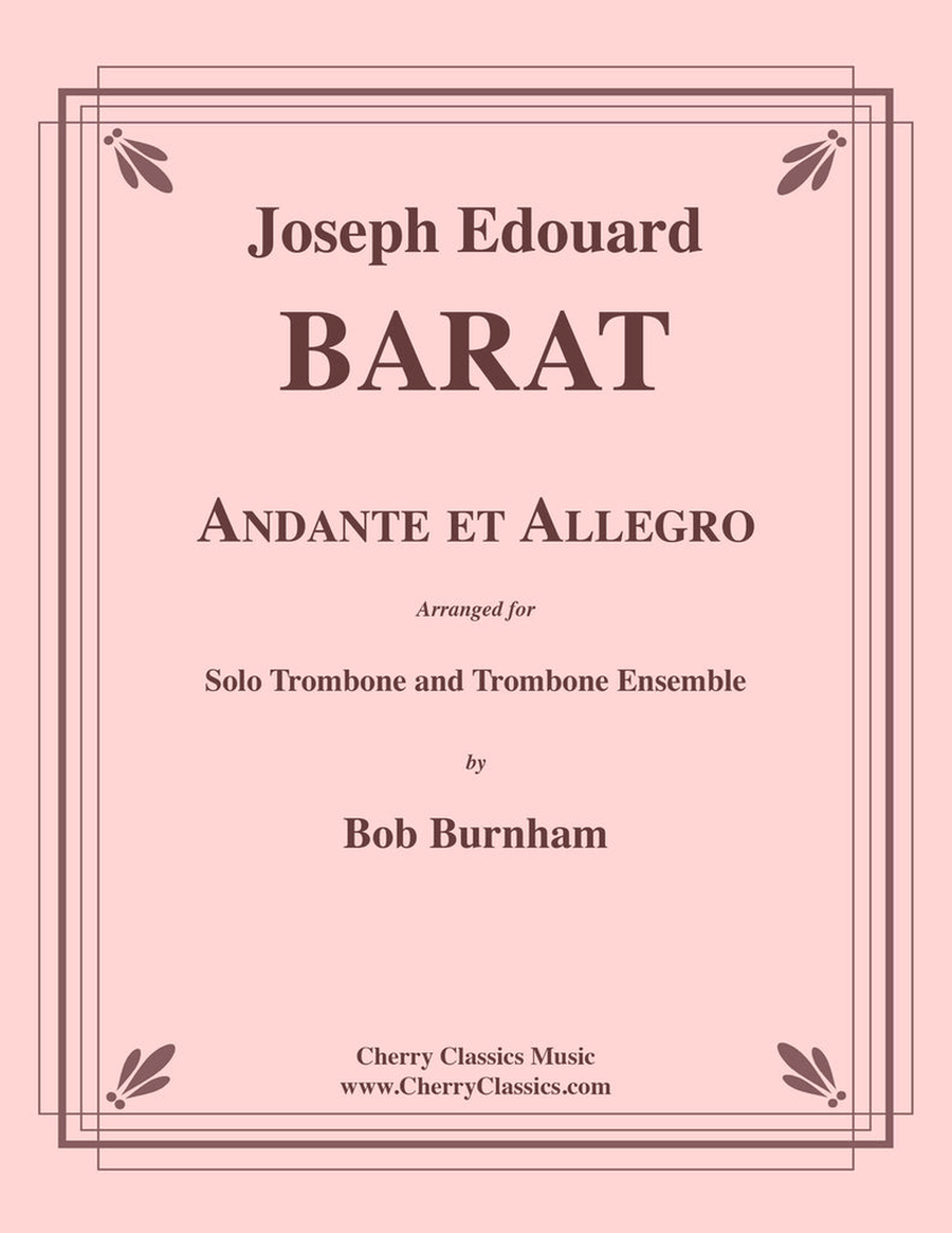 Andante et Allegro for solo Trombone & Trombone Ensemble Trombone Solo scores gallery preview page 1