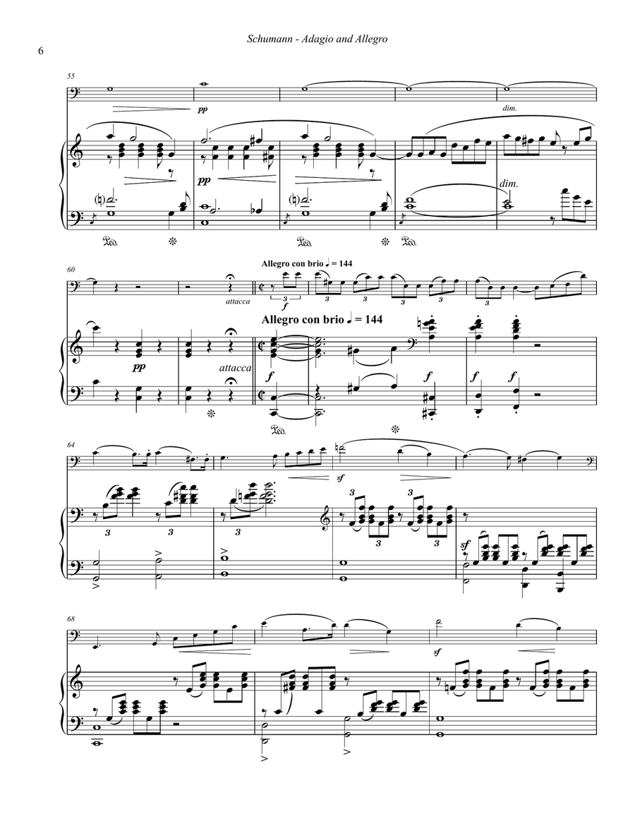 Adagio and Allegro for Bass Trombone and Piano Bass Trombone scores gallery preview page 3