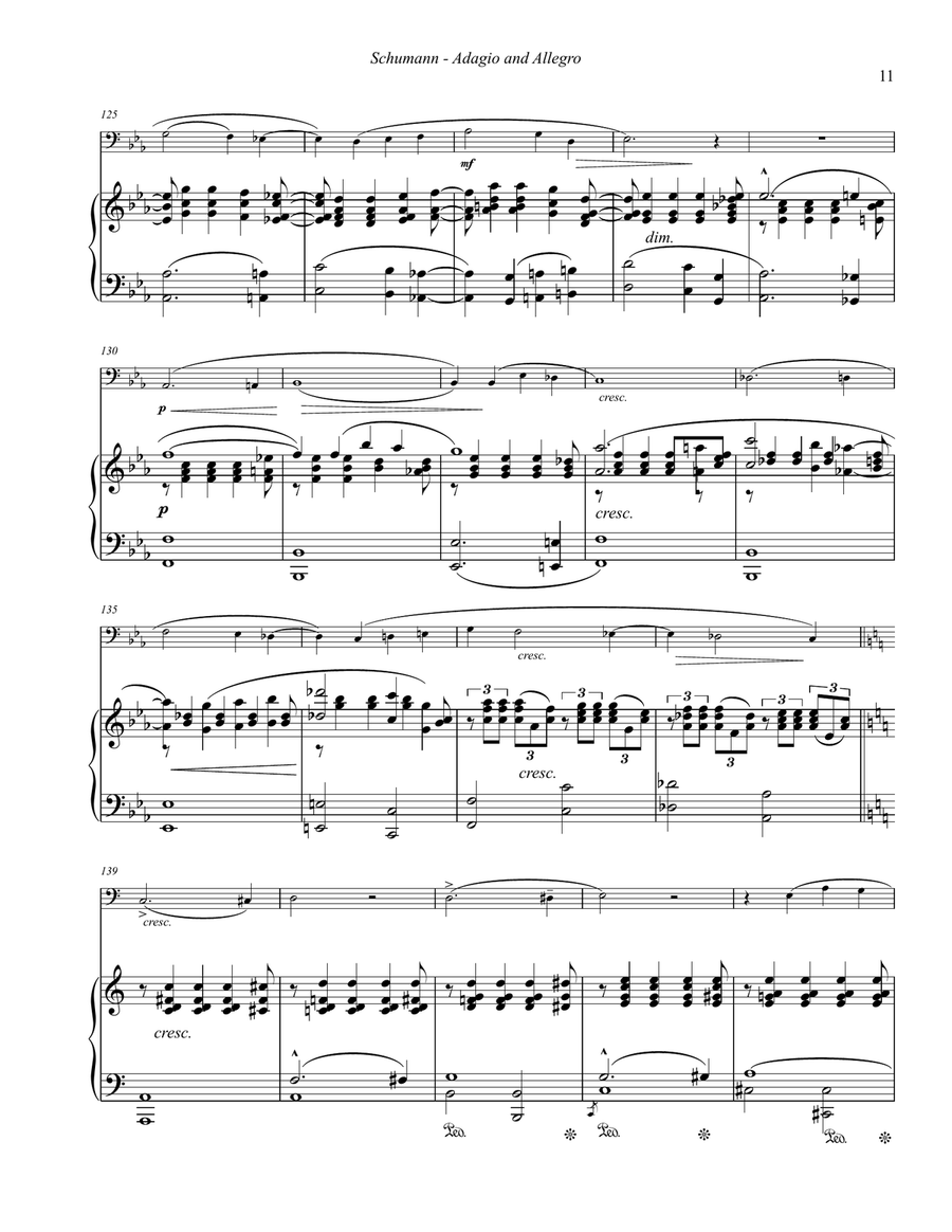 Adagio and Allegro for Bass Trombone and Piano Bass Trombone scores gallery preview page 4