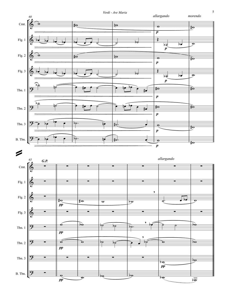 Ave Maria for 8-part Brass Ensemble Choir scores gallery preview page 3