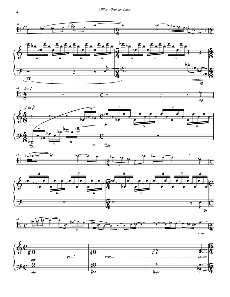 Granger Oasis for Trombone and Piano Piano Accompaniment scores gallery preview page 5