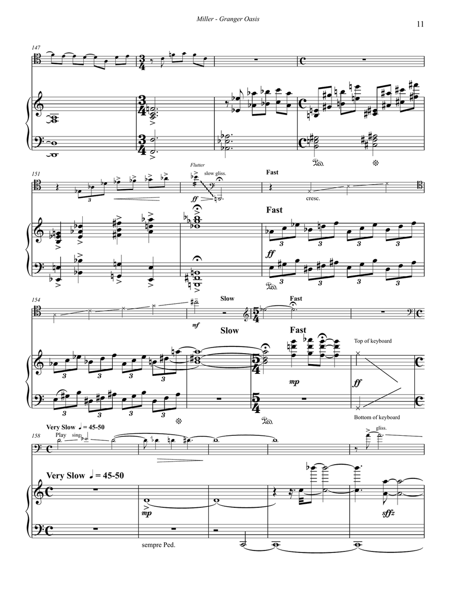 Granger Oasis for Trombone and Piano Piano Accompaniment scores gallery preview page 6