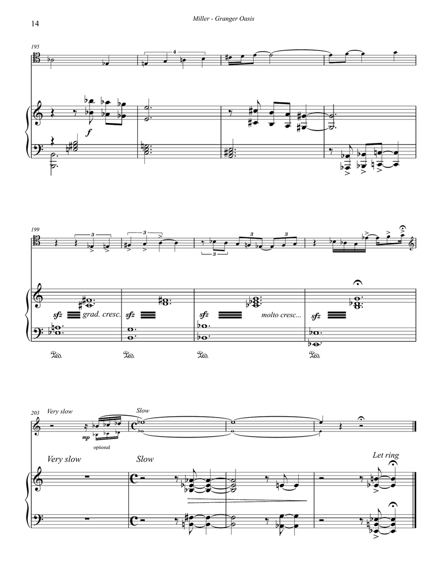 Granger Oasis for Trombone and Piano Piano Accompaniment scores gallery preview page 7