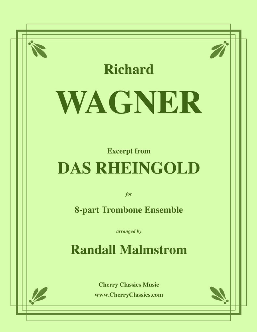 Excerpt from Das Rheingold for 8-part Trombone Ensemble Trombone scores gallery preview page 1