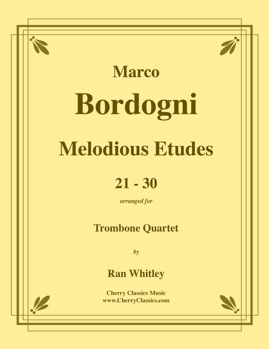 Melodious Etudes 21-30 for Trombone Quartet Trombone Quartet scores gallery preview page 1