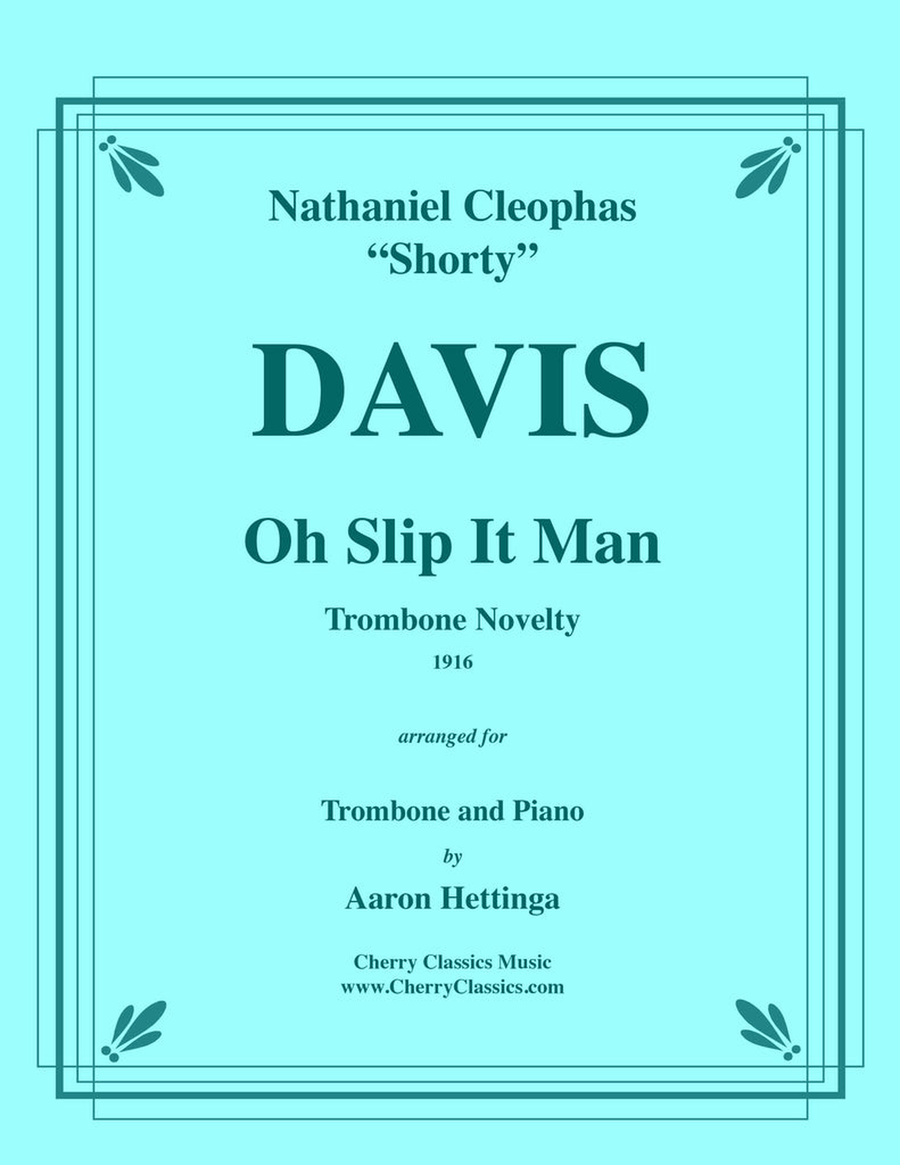 Oh Slip It Man, a Trombone Novelty with Piano accompaniment Piano Accompaniment scores gallery preview page 1