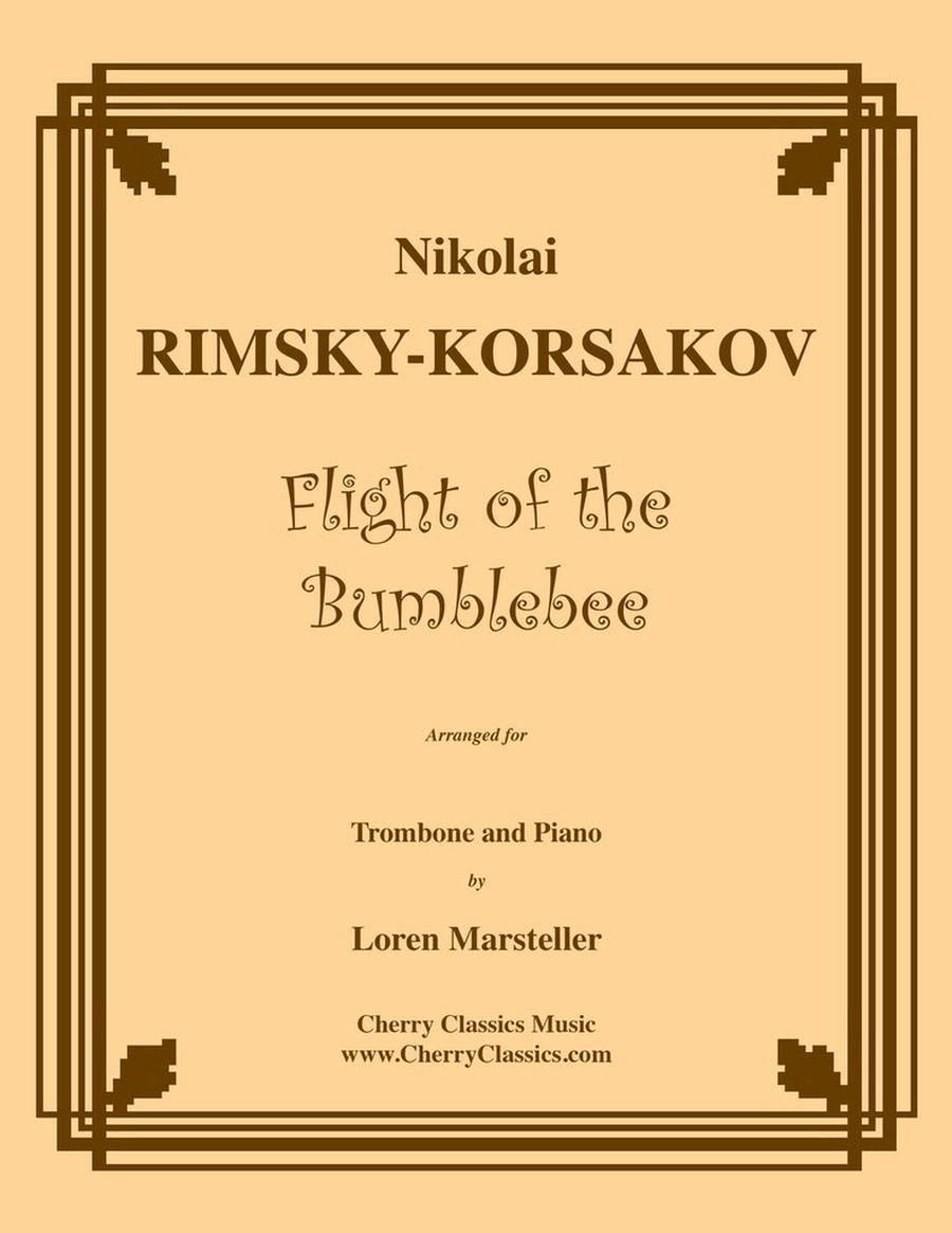 Flight of the Bumblebee for Trombone and Piano Piano Accompaniment scores gallery preview page 1