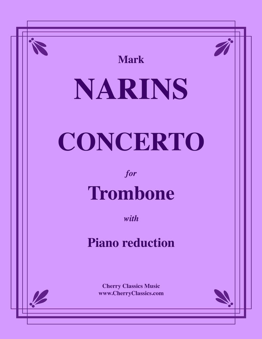 Concerto for Trombone & Orchestra:Piano reduction Piano Accompaniment scores gallery preview page 1