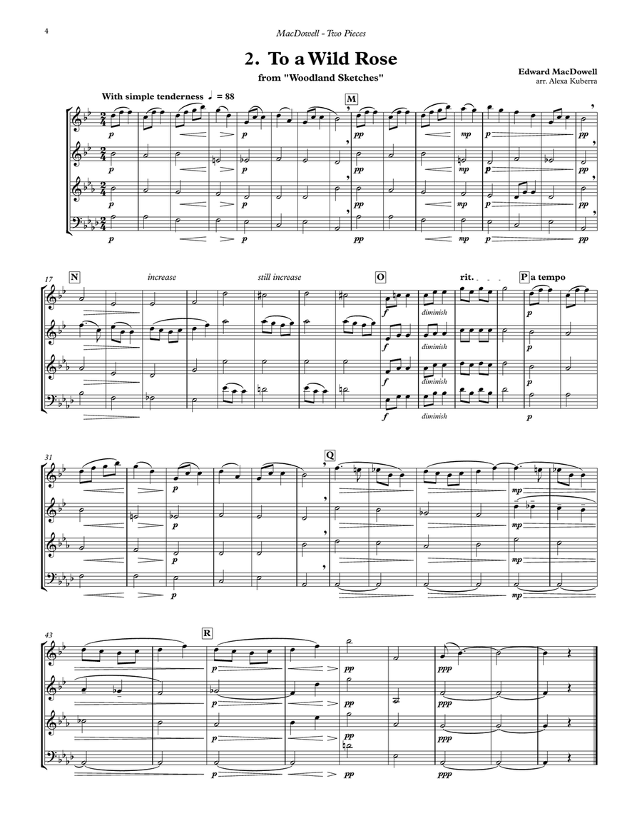 Two Pieces for Brass Quartet Brass Quartet scores gallery preview page 4