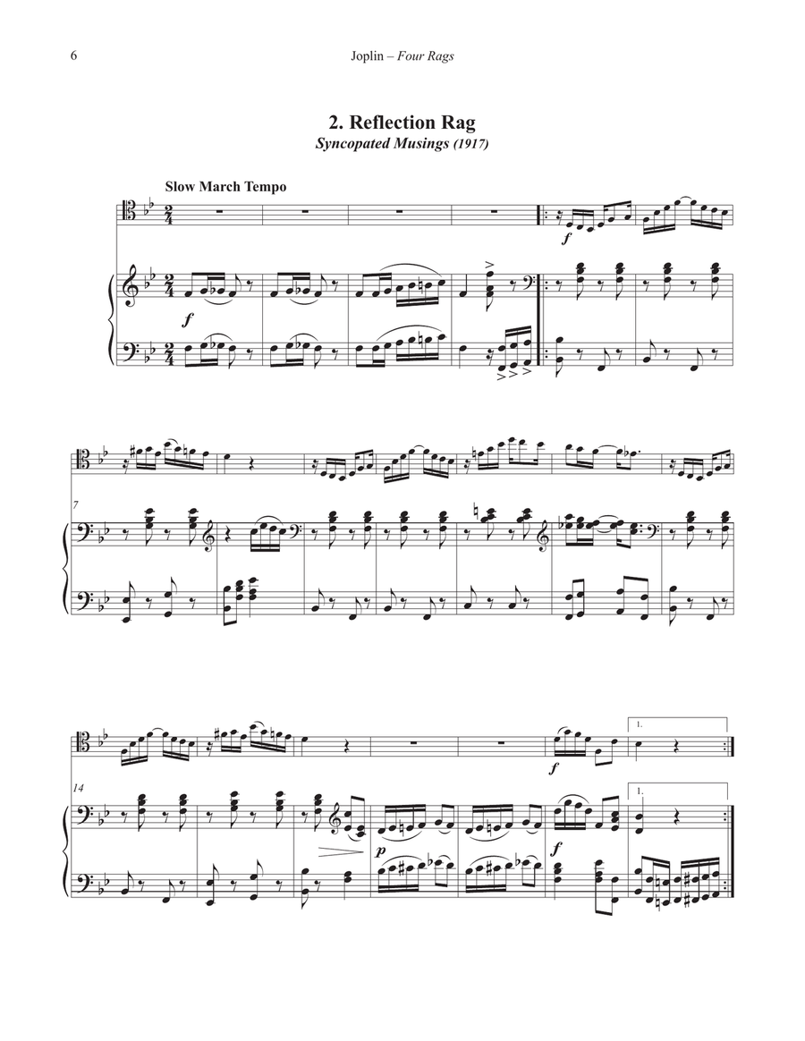Four Rags for Trombone and Piano Piano Accompaniment scores gallery preview page 4