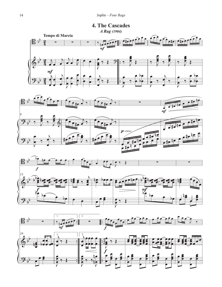 Four Rags for Trombone and Piano Piano Accompaniment scores gallery preview page 7