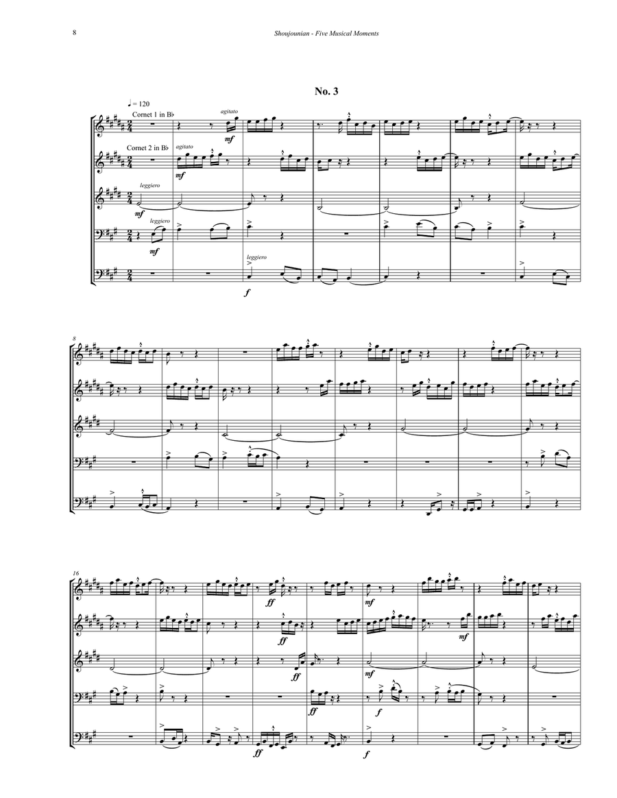 Five Musical Moments for Brass Quintet Brass Quintet scores gallery preview page 4