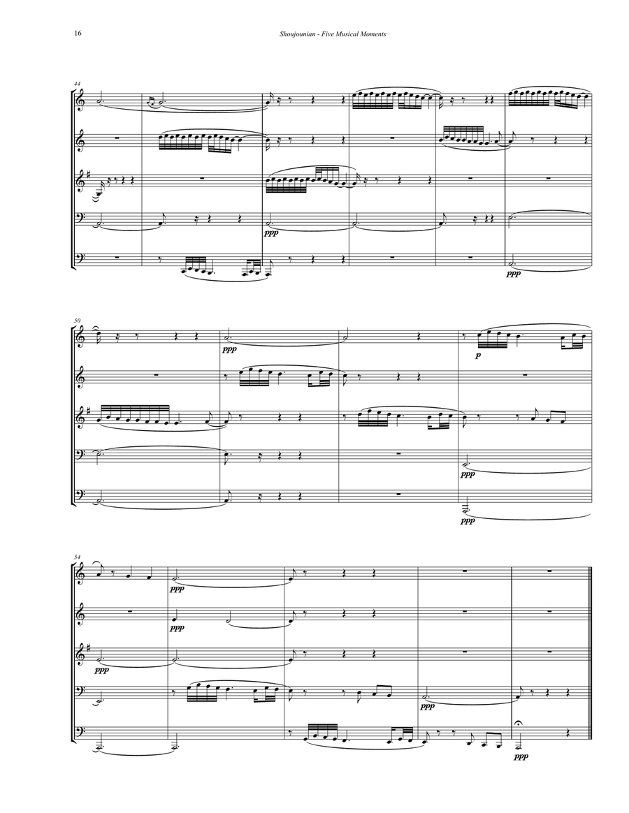 Five Musical Moments for Brass Quintet Brass Quintet scores gallery preview page 7