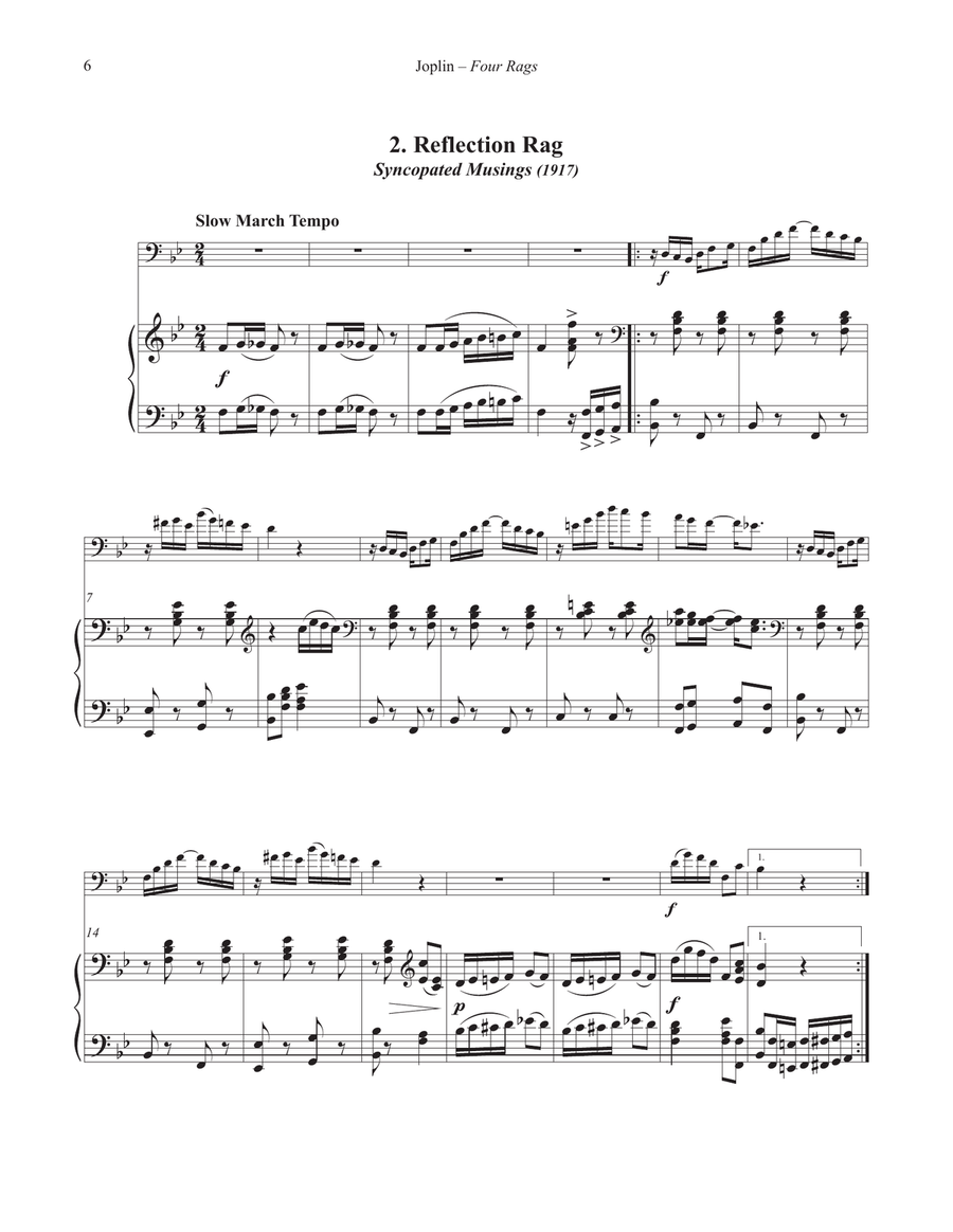 Four Rags for Euphonium and Piano Euphonium scores gallery preview page 3